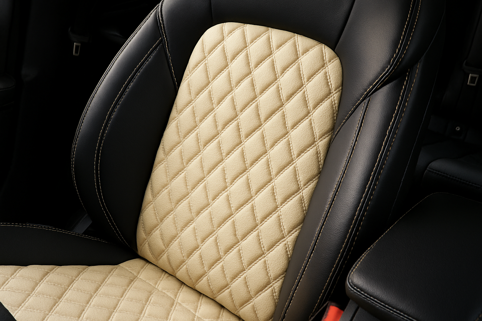 Elegant custom car seat upholstery